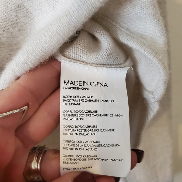 Club Monaco Cashmere Faux Wrap Top Size Medium - Picture 9 of 14